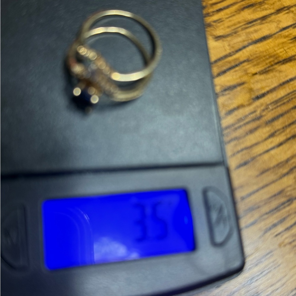 14 karat blue sandstone engagement ring Women's Ring (video included) - Picture 7 of 17